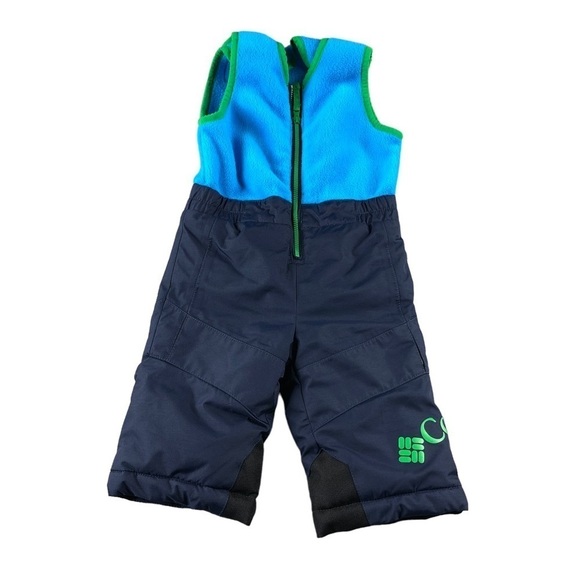 Columbia Infant Boys Girls 12 Month Blue Adjustable Strap Snow Bibs, waterproof - Picture 1 of 8